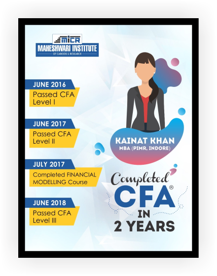 Certificate of Completion of All 3 Levels of CFA